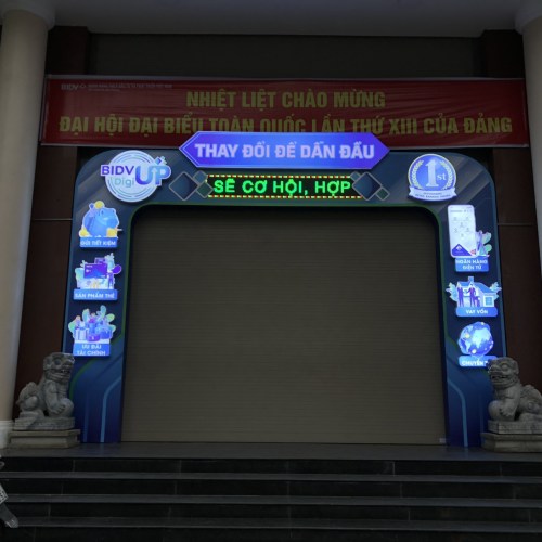 Cổng chào đèn LED - Quảng Cáo Phúc Lợi Việt - Công Ty TNHH Quảng Cáo Nội Thất Phúc Lợi Việt